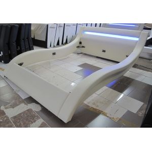 China Modern Design Leather Single, Double, Queen, King Bed PU with LED light on sale