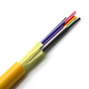 China Tight Buffered GJFJV Optical Fiber Cable Single Fiber Multi Mode 2-24 Core on sale