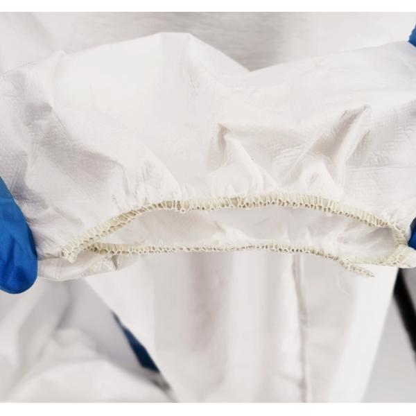 Type 5 & 6 Coverall Waterproof Microporuous Medical Protection Suit White With Hood