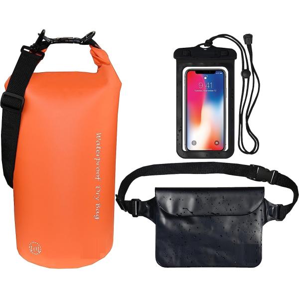 Quality Waterproof Dry Bags Set, Dry Bag with 2 Zip Lock Seals & Detachable Shoulder Strap, Waist Pouch & Phone Case wholesale