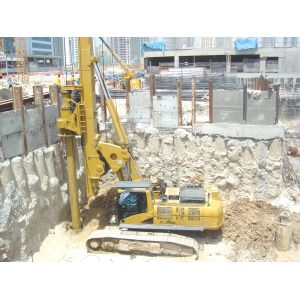 Max Torque 220kN.m CAT Chassis Foundation Machinery Bored Hydraulic Piling Rig
