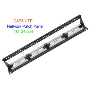 1U 19 Inch UTP Copper Lan Cable 2U CAT5E CAT6 24 48 Port RJ45 Network Patch