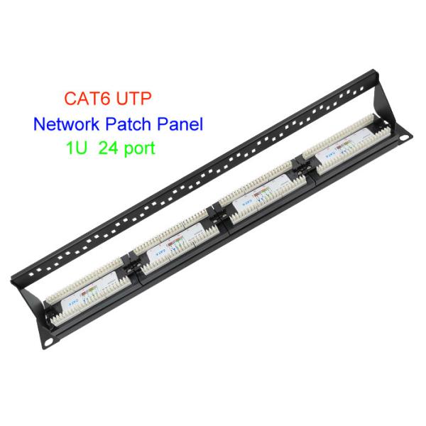1U 19 Inch UTP Copper Lan Cable 2U CAT5E CAT6 24 48 Port RJ45 Network Patch