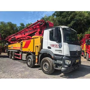 China Used SANY Concrete Pump 38m 56m 62m 72m with Benz Chassis and Red on sale