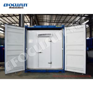 Direct Cooling Block Ice Machine and 5 Tons Containerized Cold Room Complete