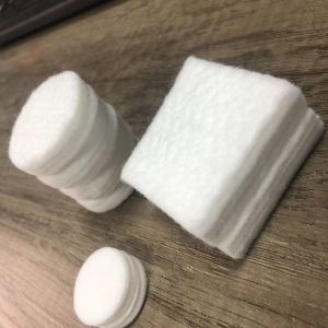 Needle Felt Cotton Pulp White Circular Absorbent Filter Element For Respiratory