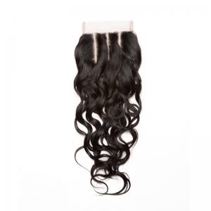 China 4X4 Virgin Brazilian Remy Hair Human Hair Lace Closure Natural Wave 8A Grade on sale