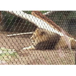 Irregular Shape Ferrule Type Cable Mesh ss304 Zoo Enclosure Mesh For Tiger