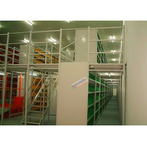Orange Custom Industrial Rack Mezzanine Steel Structure Space Optimization