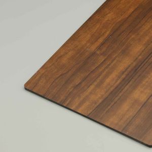 3mm Scratch-resistant Dark Red Aluminum Wood Finish Wood Grain Acm Panels Pvdf