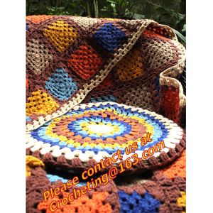 rustic handmade knitted crochet towel blanket carpet tablecrochet blanket sofa