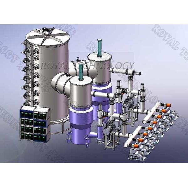 Large Size TiN PVD Plating Machine, TiAlN Rose gold coating on SS sheets and