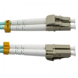 China LC / UPC Duplex 1m Om3 3mm Multimode Patch Cord LSZH FTTH Outdoor on sale