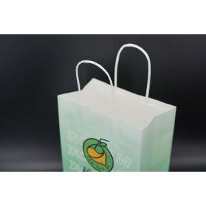 Versatile packaging Kraft Paper Grocery Bags With Handles Twisted