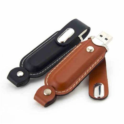 Quality Handheld Waterproof Leather USB Flash Drive Solid Material With Customized OEM Logo wholesale