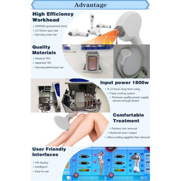 Water cooling system Germany laser device 808nm diode laser hair removal