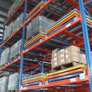 1000kg Push Back Roller Racking Press In Shelving Push Back Pallet Rack System