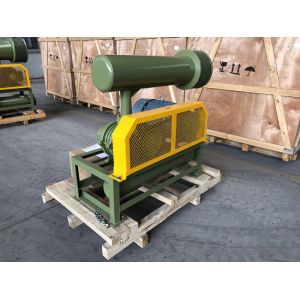1.5KW-15KW BK Type Three Lobes Roots Blower Of Army Green With Low Noise