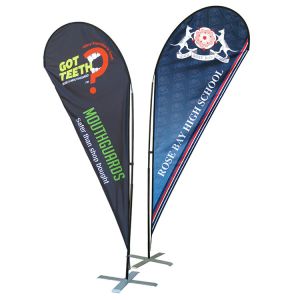 Weatherproof Polyester Teardrop Beach Flag CMYK Waterproof