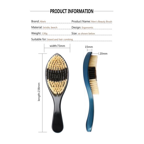 Boar Bristle Long Handle360 Wave Brush Hard Custom Logo Hair Brush For Men