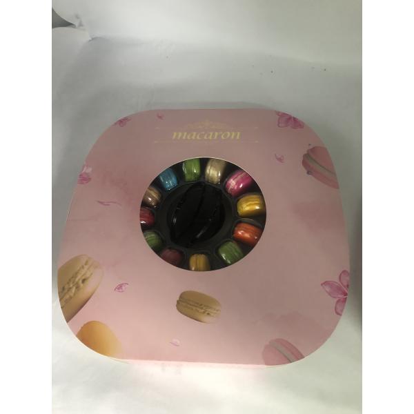 1mm PET Plastic Macaron Blister Packaging 33pcs Macaron Boxes With Window