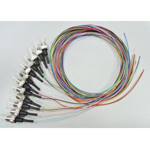 12 Core Fiber Optik Pigtail SC/LC/ST/FC 12 Strand 0.9mm Tight Buffered Durable