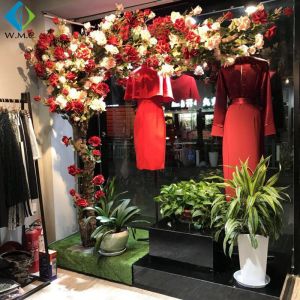 Indoor Decoration Artificial Rose Tree 1.8m Height Customized Design