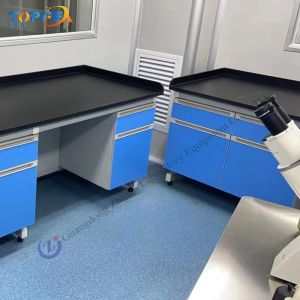 Marble Table Top Wall-mounted Lab Wall Bench For Modern And Functional Lab