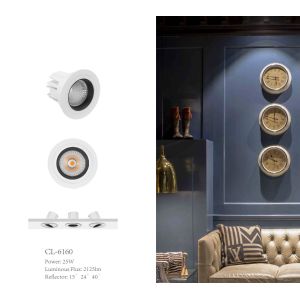 Deep anti-glare Adjustable Recessed lighting COB spotlight downlight ceilling