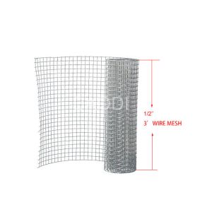 Cheap 1/2&quot; Galvanized Welded Wire Mesh For Construction Silver Zinc Layer for sale