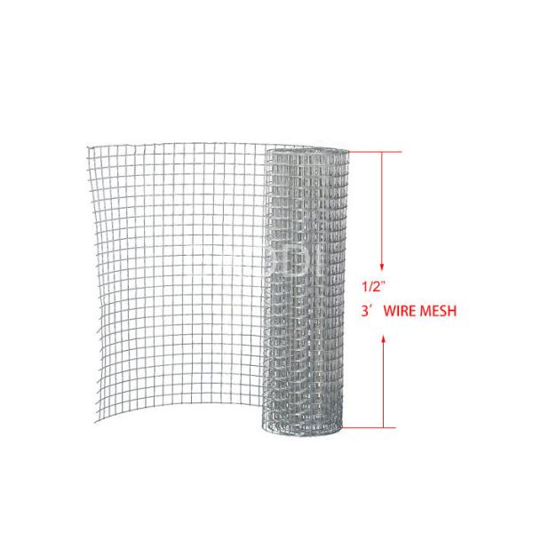 Quality 1/2" Galvanized Welded Wire Mesh For Construction Silver Zinc Layer wholesale