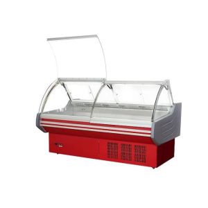 China Lift Up Curved Glass Door Deli Display Refrigerator / Meat Display Chiller on sale