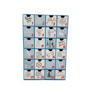 Gift Paper Cardboard Christmas Candy Box Luxury Drawer Chocolate Advent Calendar