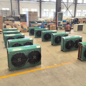 Cheap Energy Saving Refrigeration Air Cooled Condenser With Fin Spacing 10-12 Fins Per Inch for sale