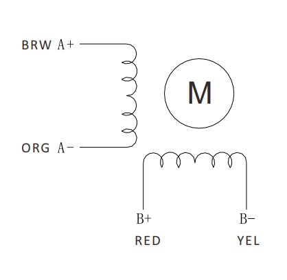 Single Shaft Hybrid Step Motor Four Wires 2 Phase Stepper Motor 57AHS140