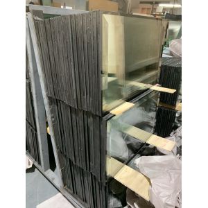 1/2" thick Clear Insulated with 1 1/4" Beveled Tempered glass for doors,double