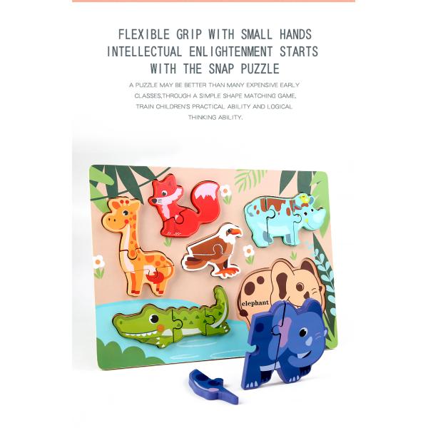 Wholesale Three-dimensional Buckle Scene Puzzle Oem Odm Kids Early Learning Enlightenment Dinosaur Cognition Scratching Board