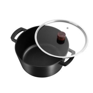 1.4kg Die Cast Cooking Pots Pfluon Coatinig Spill Proof 24cm Non Stick Pot
