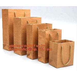 Factory Wholesale Custom Printed Shopping Christmas Gift Recycled Brown Kraft
