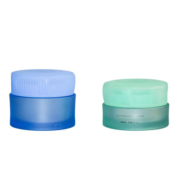 Quality 30g/ 50g Customized One Click Cream Jar Face Cream Hair Cream Container Skin Care Packaging Push Botton Cap UKC69C wholesale