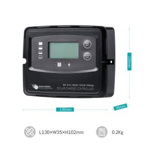 Cheap Digital Solar Charge Controller with 2 Years Warranty 50V Maximum Input Voltage and Compact 130X102.6X35mm Dimensions for sale