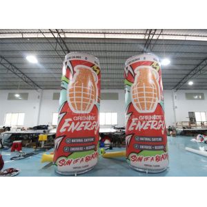 China Tarpaulin Drinks Zip Top Inflatable Advertising Can With Blower on sale