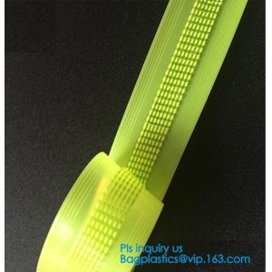 vacuum bags without teeth double color flange zipper, PVC Plastic Slider Zipper