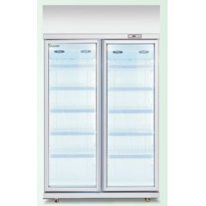 1700L commercial upright beverage display cooler with 3 glass doors