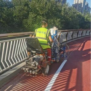 Cheap MMA + BPO double components spraying pavement line marking machine for sale