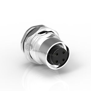 M5 Male Back Mount Socket 3/4pin Black 20A Solder IP67 Adaptor BNC Connector for