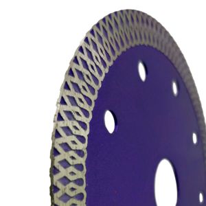 Stone Cutting Diamond Tools Super Thin X Mesh Turbo Cutting Disc for Wet Dry