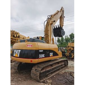 0.8M3 Bucket Crawler Excavator Yellow Color Digger CAT 320c Excavator , Second