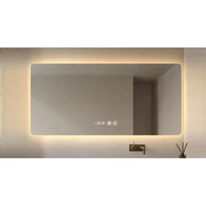 High Durability Make Up Mirrors Light Touch Mirror For Bathroom Irregular