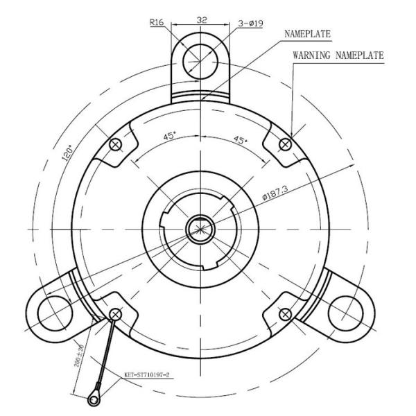 1/4HP Universal Fan Motor YSK140/35-4-185-1 - 185W RPM1300